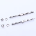 Miniatyrbilde 3 av 4: 10 stk gjengede kabelstrammere Splitter kabelrekkverk kabelstrammer rustfritt stål wirestøtte med tetningsmutter for 1/8\" rekkverk Rigging-systemer