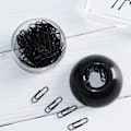 Miniatyrbillede 5 af 5: Papirclips Sort Papirclips Magnetisk Clips Dispenser Med 100stk 28mm Papirclips (sort)