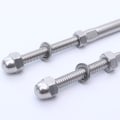 Miniatyrbilde 2 av 4: 10 stk gjengede kabelstrammere Splitter kabelrekkverk kabelstrammer rustfritt stål wirestøtte med tetningsmutter for 1/8\" rekkverk Rigging-systemer