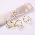 Miniatyrbillede 4 af 5: 8 stk. Perle Servietringe Bryllup Perle Servietringe Spænder Jul Legering Servietring Servietring Holder Middagsserviet
