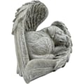 Miniatyrbillede 3 af 5: Hund sover i engelvinger kæledyrsstatue - Til minde om min bedste ven