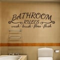 Pikkukuva 4 / 5: 2 kpl kylpyhuoneen seinätarraa Soak Relax Enjoy Kylpyhuoneen säännöt Seinätarrat V
