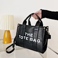Miniatyrbillede 1 af 4: Tote taske til kvinder, PU læder personlig trendy tote taske, Crossb