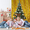 Pikkukuva 4 / 5: 3,2 jalkaa x 8,2 jalkaa metallinen tinsel-folioliuskaverho juhlan valokuvaustaustalle