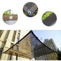 Miniatyrbillede 1 af 4: 3*3m Skygge Sejl Skygge Klud Sol Sejl Mesh Sort Sol Sejl Netting til Drivhus Planter Patio Plæne Mesh