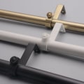 Miniatyrbilde 2 av 3: 3 stk justerbar metallgardinstang veggbrakett takmontert gardinstang