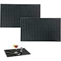 Miniatyrbillede 1 af 5: Pieces Bar Mat, Bar Service Mat, Sort Bar Mat, Velegnet til Bar eller Hjem, Bruges til at Fiksere Vinglas (Sort), 30*15cm