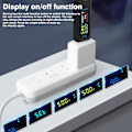 Miniatyrbild 2 av 5: USB-testare, 4,5-36V 0-5A USB-C Strömspänningstestare Multimeter Voltmeter Amperemeter Effektkapacitet Laddare Detektor (Typ-C-port)