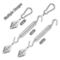 Miniatyrbillede 5 af 5: Rektangulær solsejl hardware kit, rustfrit stål kraftig solsejl