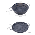 Miniatyrbild 5 av 5: Silikonform Air Fryer Tillbehör, Återanvändbar Air Fryer Form Vikbar Airfryer Korg Multifunktionell Rätt Foder för Air Fryer, Mikrovågsugn, Ugn