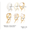 Miniatyrbilde 5 av 5: Kvinners jenter gull knoke ring sett, vintage stabelbar boho midtring sett