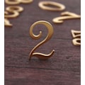 Miniatyrbilde 1 av 5: Messinghusnummer Elegant dørnummer 2 tommer (5 cm) Metall adresse nummer