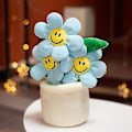 Miniatyrbild 1 av 4: Pp Bomull Fylld Mjuk Växt Solros Blomkruka Plysch Dekor Färgglad Leende Blomma Heminredning Damer Flickor Present