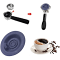 Pikkukuva 5 / 5: 2 kappaletta espresson takaisinhuuhtelupuhdistuslevyä Breville-espressokeittimiin - 54 mm