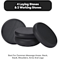 Miniatyrbillede 2 af 5: Massage Hot Stones Set - 6 stk. Basalt Hot Rocks Stones Kit til Spa, Massage Terapi, Afslapning, Smertelindring - Sort 2 stk.: 6*8cm+4 stk.: 6*6cm