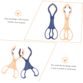 Miniatyrbilde 3 av 5: 2 stk. Avtakbar flaskeklips Baby Feeder Smokkholder Flaskeklemme Si