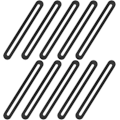 Miniatyrbillede 1 af 4: 10 stk. Stål Hulplader, Samlingsplader til Reparation og Fastgørelse af Møbler og Træ til DIY-Projekter - 155x19mm, Sort