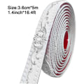 Miniatyrbild 2 av 5: Självhäftande flexibel list, taklist, taklist, inredning vägglist, väggbård, tak (3,6 cm × 5 m silver)