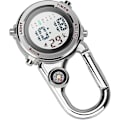 Miniatyrbillede 1 af 5: Digitalt Clip On Quartz Ur, Multifunktionelt Ur Med Kompas, Sølv, 1