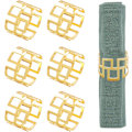 Miniatyrbilde 1 av 5: Serviettring, 6 stk serviettringer bordserviettholder metall serviettring for Valentinsdag, jul, familiegjenforeninger bryllupsdekorasjon