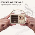 Miniatyrbild 4 av 5: Retro Bluetooth-högtalare Mini trådlös högtalare, utomhus bärbar Bluetooth med kristallklart stereoljud rika baser, Mini Retro-högtalare för iPhone, Android-enheter och surfplatta (grön)