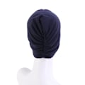 Miniatyrbillede 5 af 5: Satin Turban - Søvnhat One-Size, Marineblå