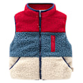 Miniatyrbillede 1 af 5: Børne fleece jakke ærmeløs jakke til drenge og piger rød tyk lynlås