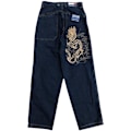 Miniatyrbillede 5 af 5: Amerikanske retro street loose broderede lige ben jeans kvinder 2022 nye c