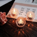 Pikkukuva 4 / 5: (6 kpl) Pyöreät kristalliset tealight-pidikkeet, kodin juhlien hääidea