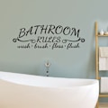 Miniatyrbillede 2 af 5: 2 stk. badeværelsesvægklistermærker Soak Relax Enjoy badeværelsesregler vægklistermærker V