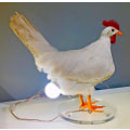 Miniatyrbillede 1 af 3: Kyllingelys Kyllingestatue Dekorativ bordlampe Stakelys Kyllingekunst