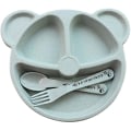 Miniatyrbilde 4 av 5: 3-delt barnservise, barnservise med delt tallerken | Bpa-fri |