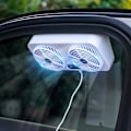 Miniatyrbilde 3 av 5: USB dobbelthodet bilutblåsningsvifte Bilkjølevifte Bilutblåsningsvifte Ventilasjon