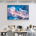 Miniatyrbild 2 av 3: Diamantmålning - 30x40cm - Varg Multicolor