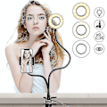 Miniatyrbillede 1 af 4: 2 i 1 LED Selfie Ringlys Bordmontering Lys Iphone Holder Med Lys
