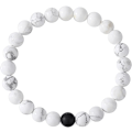 Miniatyrbilde 2 av 5: 8MM Herre Perle Armbånd Par Matchende Armbånd Sett Matt Lava