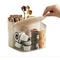Miniatyrbillede 1 af 4: Tepose Holder til Teposer, Kaffe Kapsler, Sukker, Teboks, Tebeholder, Tehylde til Skab, Bordplade (Hvid)