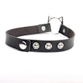 Miniatyrbillede 3 af 5: Choker O-ring CAT Kat Kitty Øre Sort PU Læder Kawaii Anime Sort