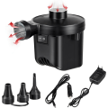 Miniatyrbilde 1 av 5: Elektrisk pumpe, elektrisk luftpumpe med 3 dyser, elektrisk oppblåsbar for oppblåsbar madrasspumpe, campingpute, vannseng, båt, svømmering