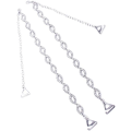 Miniatyrbilde 1 av 5: 3 høyre Rhinestone BH-stropper Diamant BH-stropper Erstatning 8 Formet Krystall