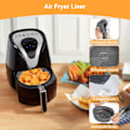 Miniatyrbild 3 av 5: Silikonform Air Fryer Tillbehör, Återanvändbar Air Fryer Form Vikbar Airfryer Korg Multifunktionell Rätt Foder för Air Fryer, Mikrovågsugn, Ugn
