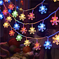 Miniatyrbild 1 av 4: Julljus med snöflingor, 6 meter, 40 LED-lampor, batteridriven