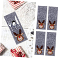 Miniatyrbillede 1 af 5: 4 Styk Jule-Filt Bestikholdere, Julebestikpose, Julebestikholder, Julemandskostume Bestik, Julebestikpose Dekoration