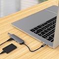 Miniatyrbild 5 av 5: USB-C till 4X USB-A Adapter - 4-i-1 USB Splitter - USB 3.0-5Gbps Hub - USB Data Hub Kompatibel med Macbook, iPad Air/Pro, Dell XPS, Samsung och Andra