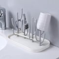 Miniatyrbilde 4 av 5: Flasketørker, Treflasketørker, Tømmer opptil 8 flasker, Barnepass, Avtakbar dryppskål, Praktisk og smart design,dris