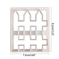Miniatyrbilde 4 av 5: 4 stk Gjerdeformet Fondantformer Plastmaterial Husholdningskjeks Cutter