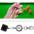 Pikkukuva 2 / 5: Biljardi Snooker Pool Cue Chalk Holder, Snooker Cue Chalk Box Retractable Key Ringillä Biljardi Cue Snooker Tarvikkeet