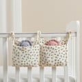 Miniatyrbilde 2 av 4: 1 stk Hængende opbevaringspose 2 i 1 Sengarrangør til børneværelse Sengarrangører Hængende opbevaringspose Baby seng Sengearrangør（39*20cm）