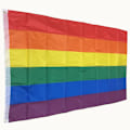 Miniatyrbillede 4 af 5: Flag 90 x 150 cm - Stor regnbueflag - Dobbelt slids stort flag - Flag Indoo