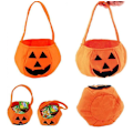Pikkukuva 3 / 5: 2 kpl Halloween-kurpitsakarkkipusseja lahjakassi
